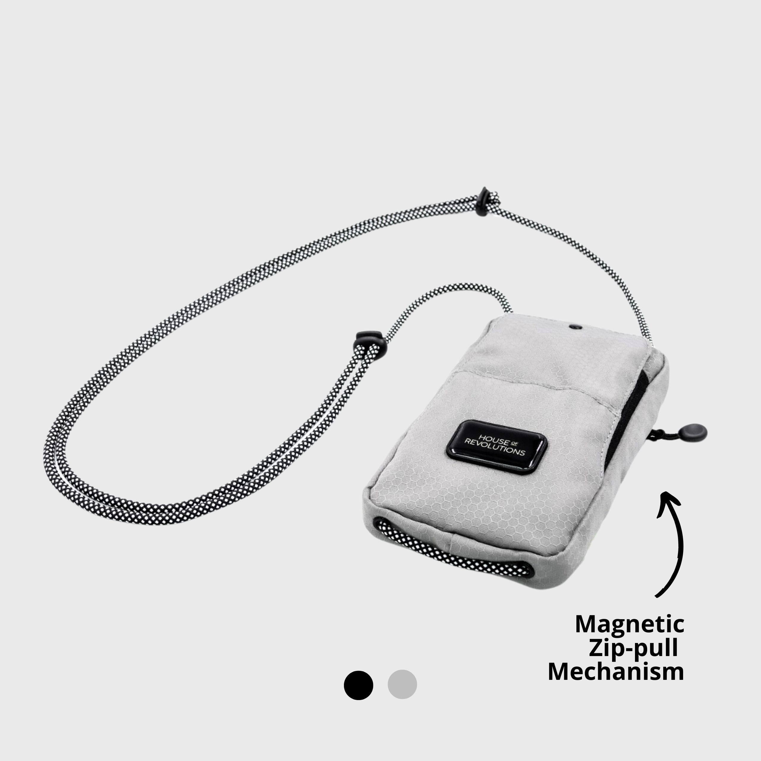 Eco-Friendly Small Crossbody Shoulder Pouch grey