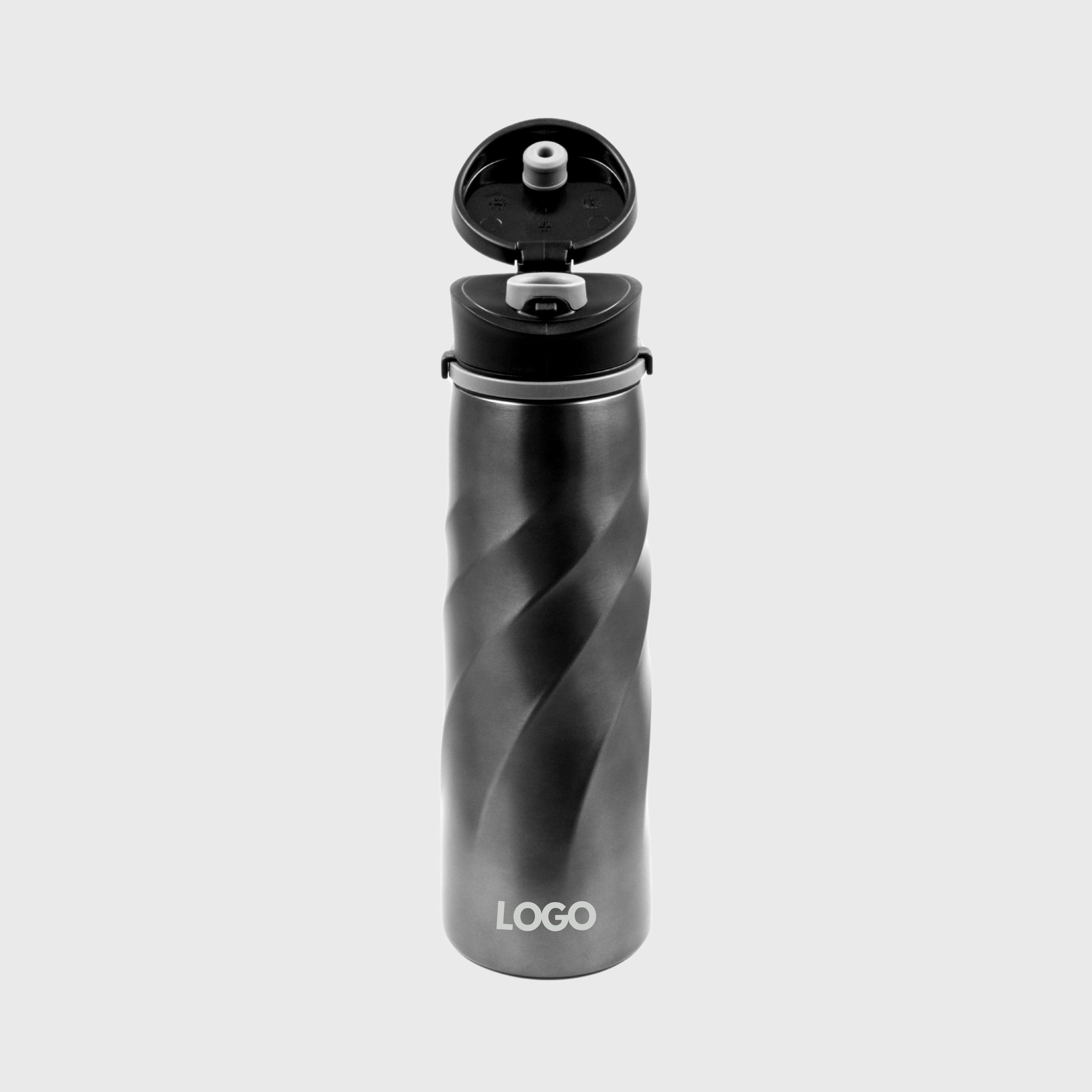 Eco-Friendly Water Bottle Made from Recycled Stainless Steel with pop-open lid