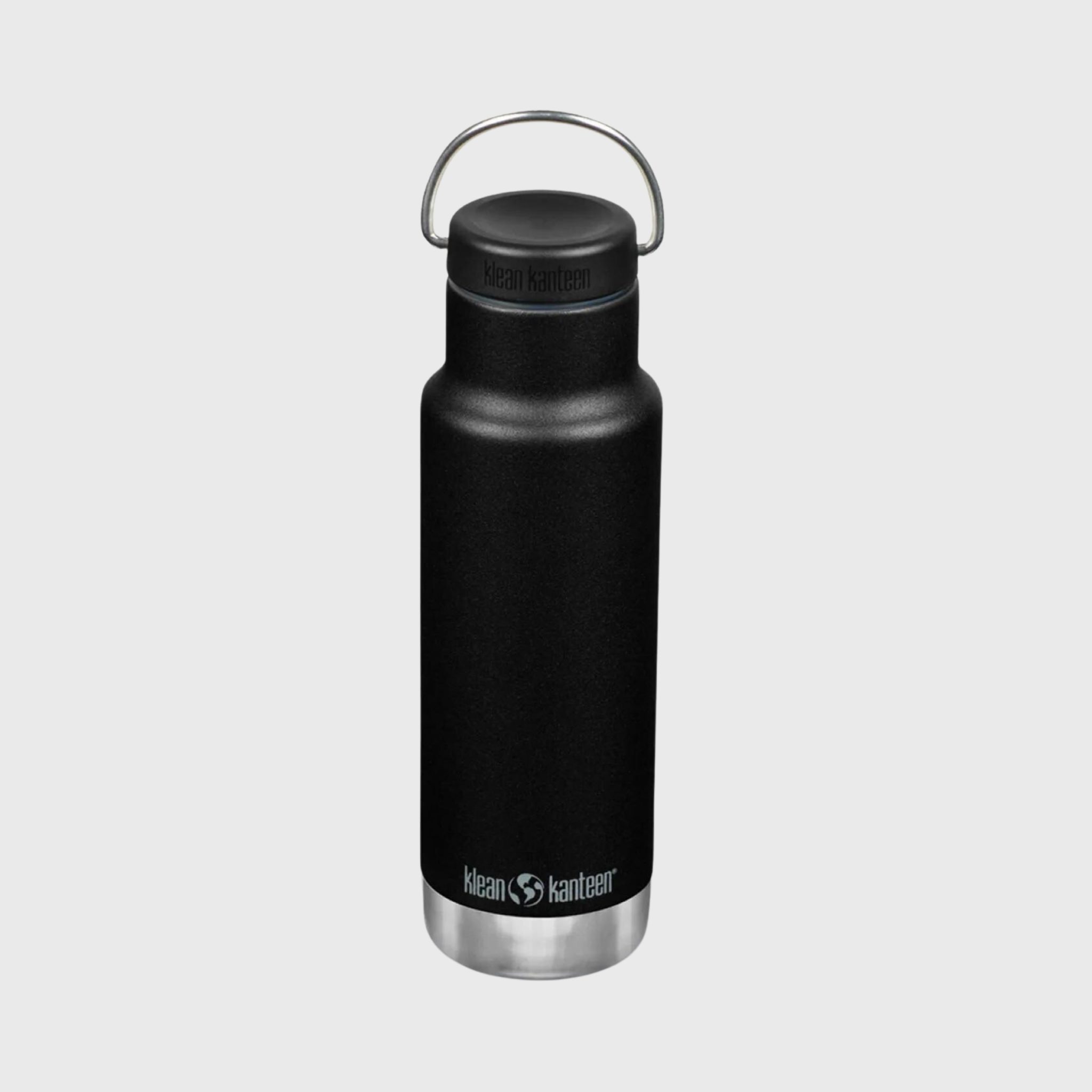 Kleen-Kanteen-Singapore-Insulated-Classic-12oz-Water-Bottle-with-Loop-Cap-Black