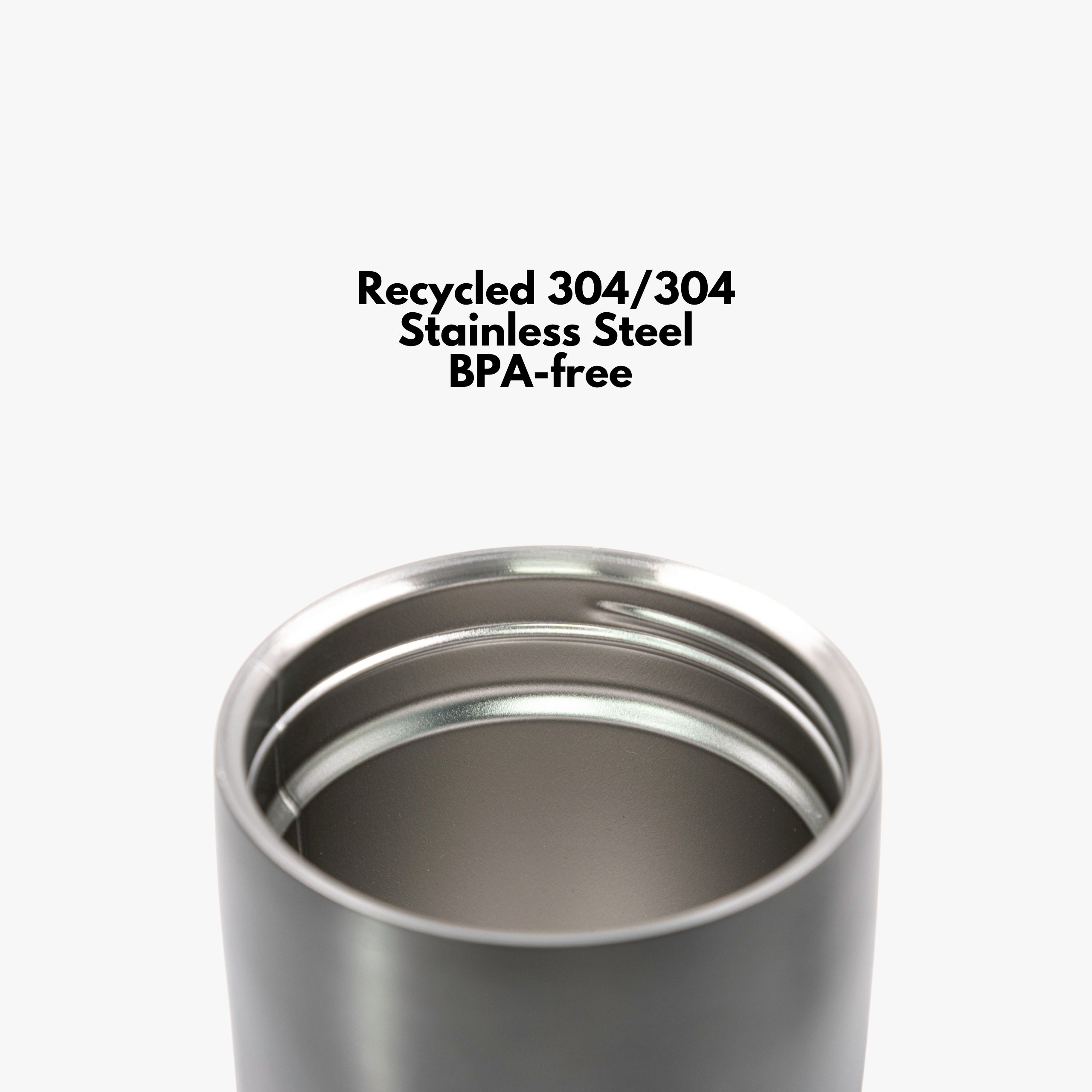 Sustainable Eco-Friendly Double-Walled Tumbler Made From Recycled 304 Stainless Steel 500ml