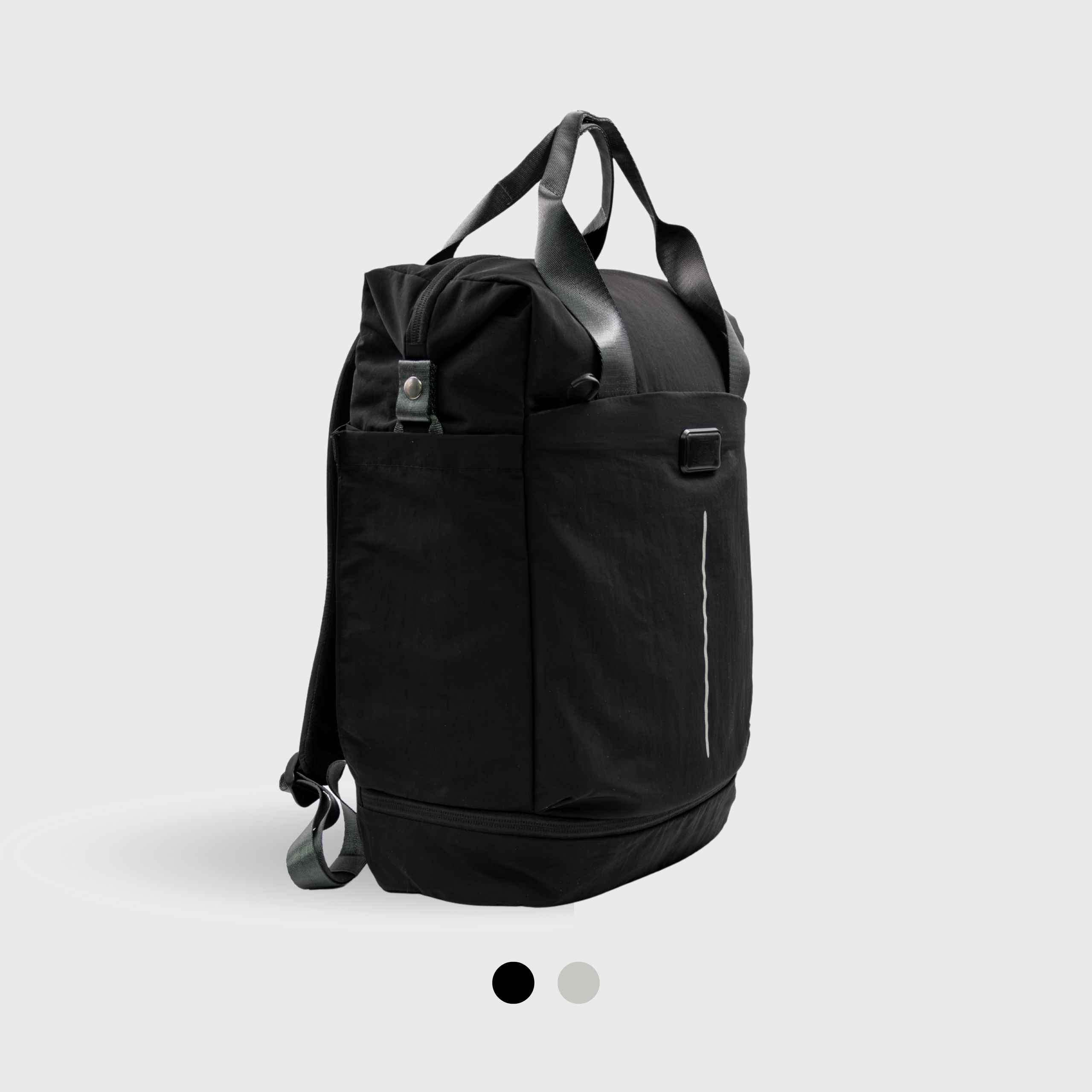 Sustainable Eco-Friendly Recycled Nylon Backpack black